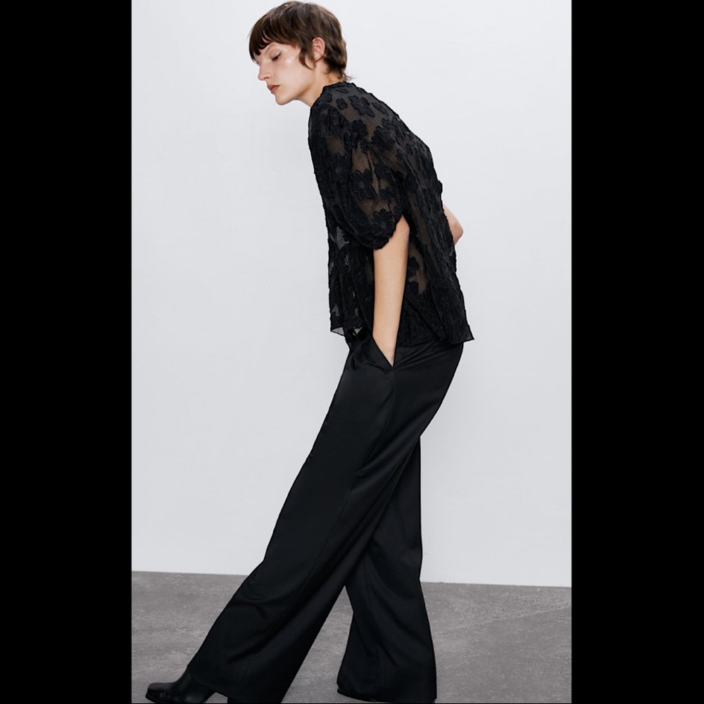 Zara Voluminous Organza Blouse - Picture 3 of 8